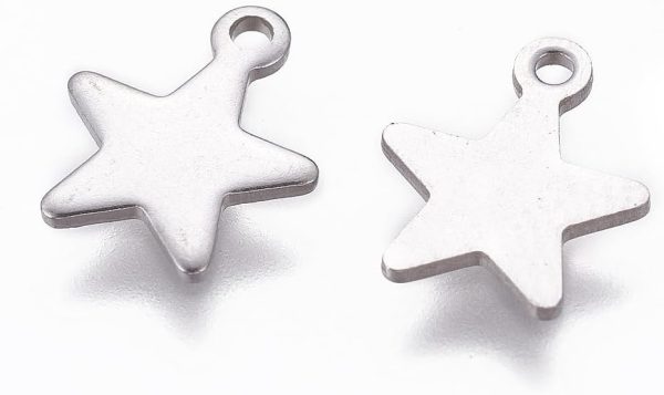 Stainless Steel Charms Pendants Bulk, Small Mini Metal Stamping Blank Tag Charms Pendants Tiny Jewelry Charms Accessories for Bracelet Necklace Earrings Chain Jewelry Making Findings - Image 2
