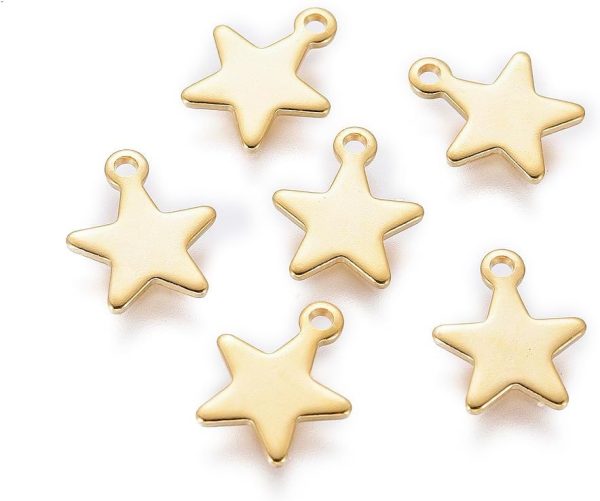 Stainless Steel Charms Pendants Bulk, Small Mini Metal Stamping Blank Tag Charms Pendants Tiny Jewelry Charms Accessories for Bracelet Necklace Earrings Chain Jewelry Making Findings