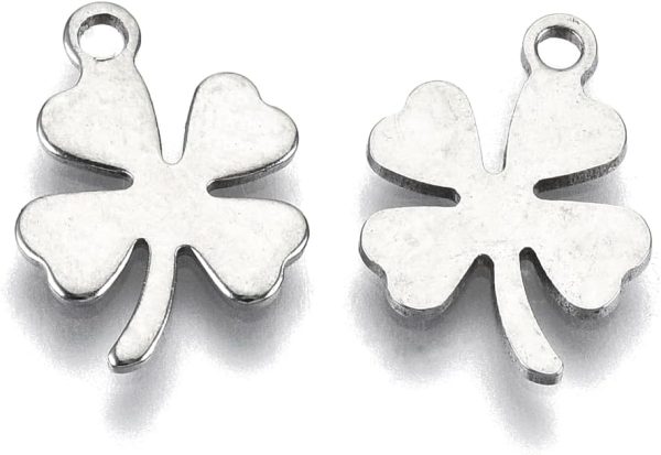 Stainless Steel Charms Pendants Bulk, Small Mini Metal Stamping Blank Tag Charms Pendants Tiny Jewelry Charms Accessories for Bracelet Necklace Earrings Chain Jewelry Making Findings - Image 2