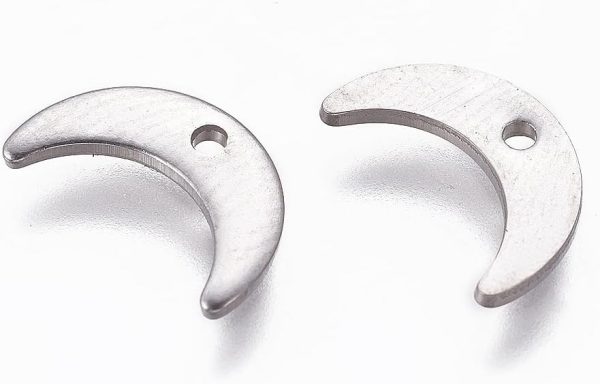 Stainless Steel Charms Pendants Bulk, Small Mini Metal Stamping Blank Tag Charms Pendants Tiny Jewelry Charms Accessories for Bracelet Necklace Earrings Chain Jewelry Making Findings - Image 2