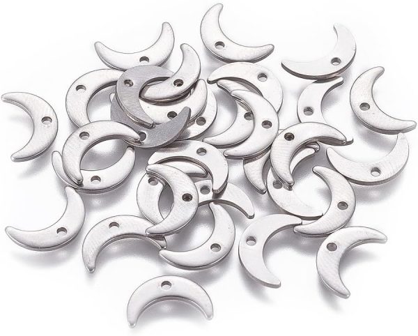 Stainless Steel Charms Pendants Bulk, Small Mini Metal Stamping Blank Tag Charms Pendants Tiny Jewelry Charms Accessories for Bracelet Necklace Earrings Chain Jewelry Making Findings