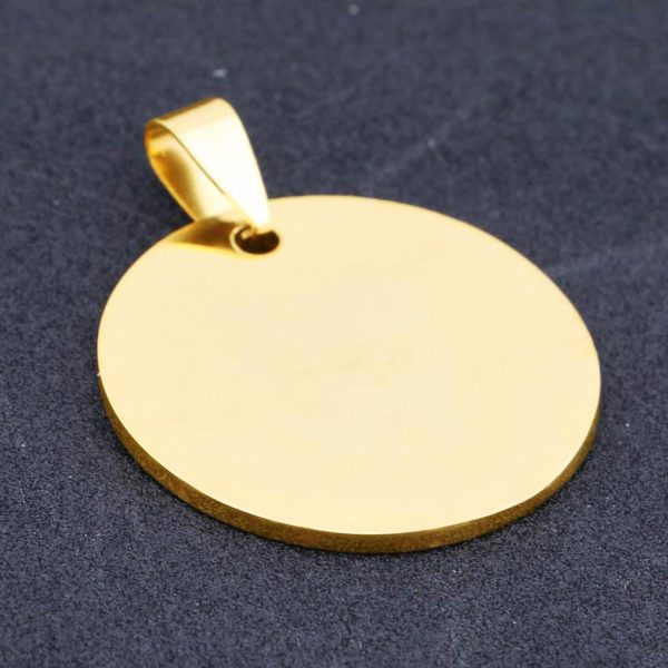 Stamping Blanks Gold Round Metal Charms 10 Pcs, Stainless Steel Blank Stamping Tags with Hole, 1 Inch Circle Pendants for Necklace Bracelet ID Name Tags DIY Handicrafts - Image 2
