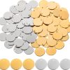 80Pcs Metal Stamping Blanks Stainless Steel Charms Metal Charms Flat Round Charms Blank Stamping Tag Charms Smooth Polished Flat Disc Pendants for Bracelet Earring Necklace Chain Jewelry Making(15mm)