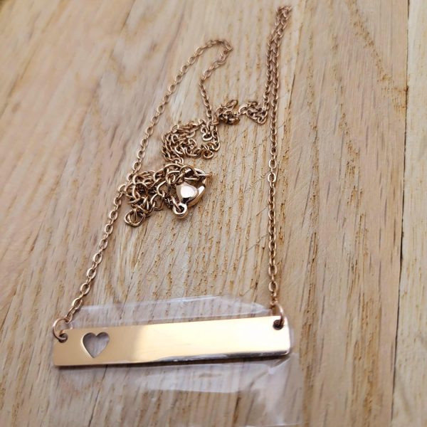 3 Pack x Stainless Cut Heart Necklace Blank | Stainless Laser Engravable Blank | Necklace Stainless Steel | Stainless Laser Engraving Blanks (3 Pack Rose Gold) - Image 2
